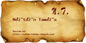 Nátán Tamás névjegykártya