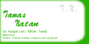 tamas natan business card