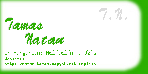 tamas natan business card